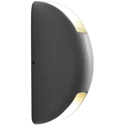 LED Außen-Wandleuchte Wandleuchte Gartenleuchte Up & Down Grau Aluminium H 20 cm