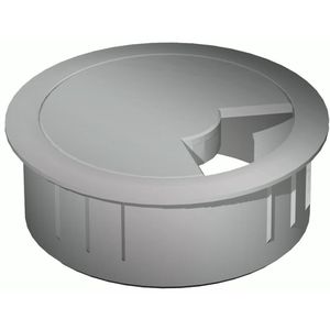 Geramöbel Kabeldurchführung Ø 60 mm, silber, aus Kunststoff, mit Deckel