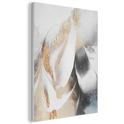 AKUSTIKBILD Luxus - Abstrakt - Gold - Weiß Wanddeko 70x100 cm