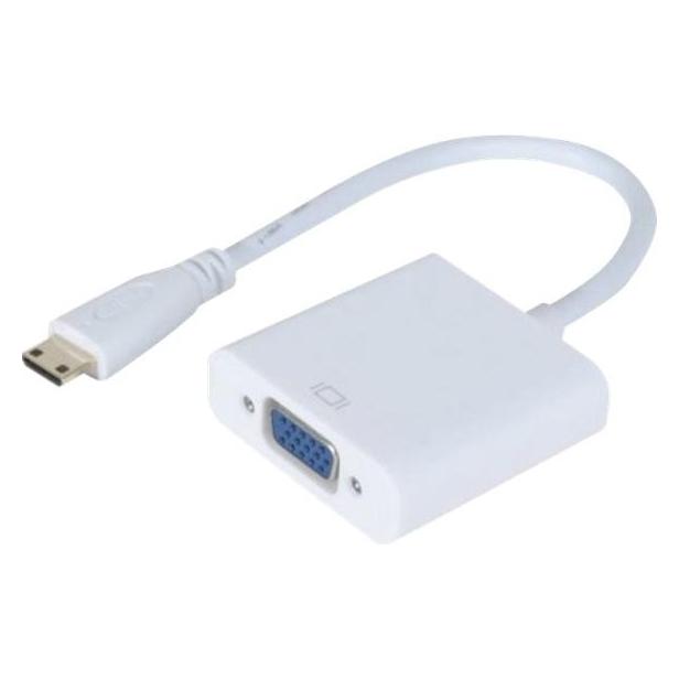 Tecline Adapter Mini-HDMI C Stecker an VGA Buchse Für die Verwendung eines VGA Monitor über eine freie HDMI- (127841)