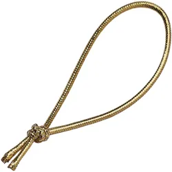 100 Fertigschleifen mit Einfachknoten gold | 80 mm, Latex, Polyester