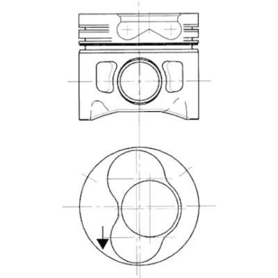 KOLBENSCHMIDT Kolben 94427720 für Zylinder 1-2