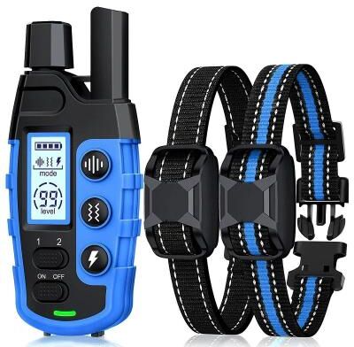 Inspired Finds TrainGuard Waterproof Remote Dog Training Collar For Medium & Large Dogs 2 Blue