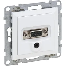 Legrand LEGR Anschlusseinheit, Schalter + Taster, Weiss