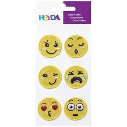 6x Heyda, Sticker, Textil-Sticker Happy (1 Sticker)