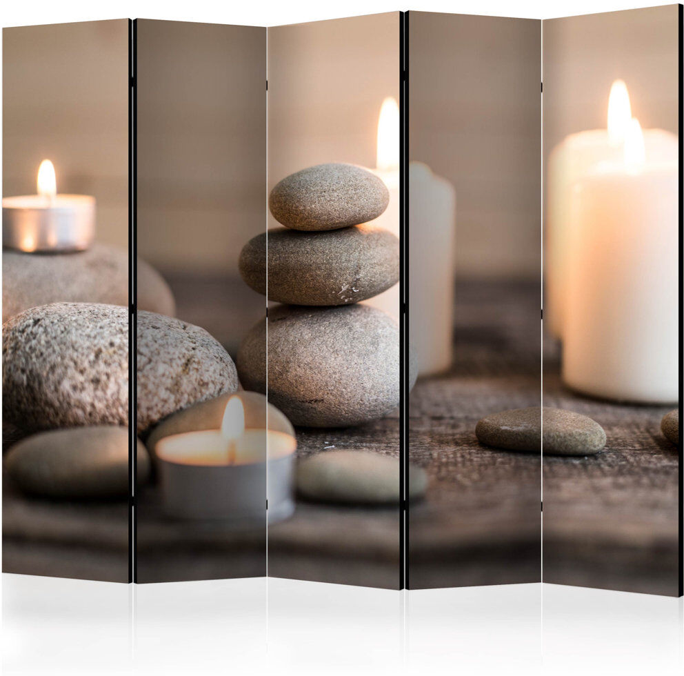 17 Stories Jayvion 172cm H Solid Wood Folding Room Divider Brown;Gray