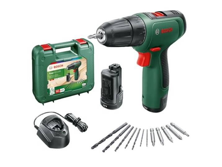 Bosch Perceuse visseuse sans fil EasyDrill 1200 (2x batteries\, système 12V\, en coffret de transport)
