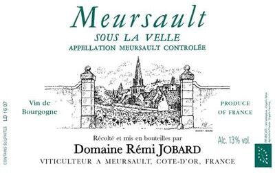 """Domaine Remi Jobard""" """Domaine Remi Jobard Meursault Sous la Velle (375Ml half-bottle) 2023 White Wine - France"""