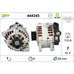 Generator VALEO 444345 für Kia Hyundai Cee'd SW Pro Sportage III IX35 I30