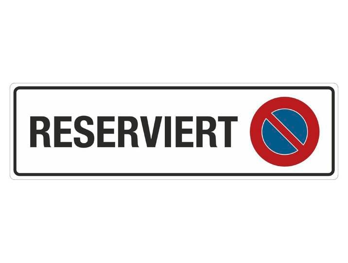 Schild «Reserviert mit Parkverbot» 33 × 9.5 cm