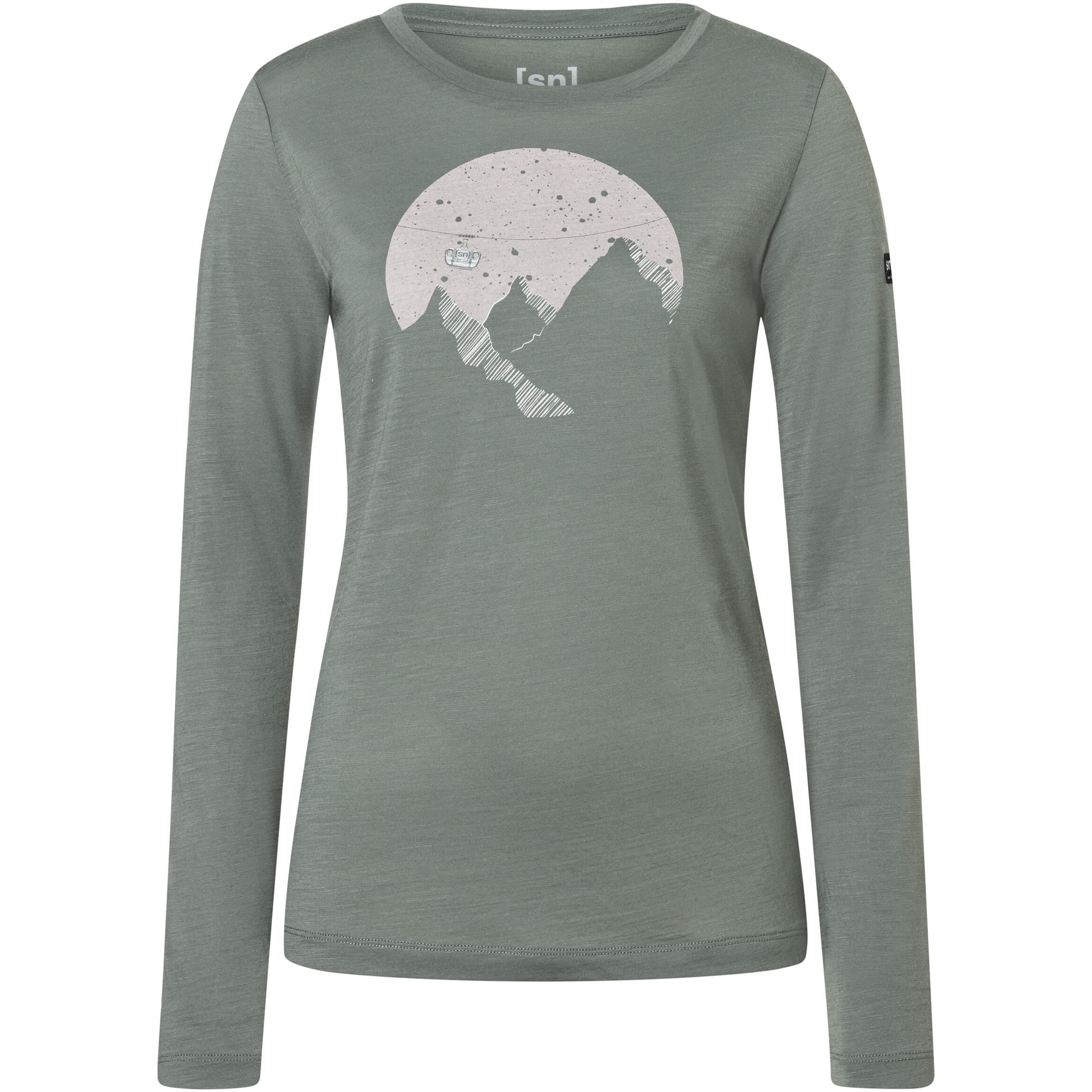 Super.Natural Gondola Damen Longsleeves Merino oliv Größe L Trekking Hautfreundlich Merinowolle