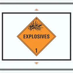 HB-Druck Schild Explosionsgefahr Symbol Explosives A3 (297x420mm)