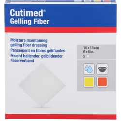Cutimed Gelling Fiber Kom 15x15cm Hydrofaserverb. 5 ST