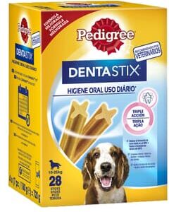 Pedigree Dentastix Snack Perros Razas Medianas Pack Mensual 28 Barritas