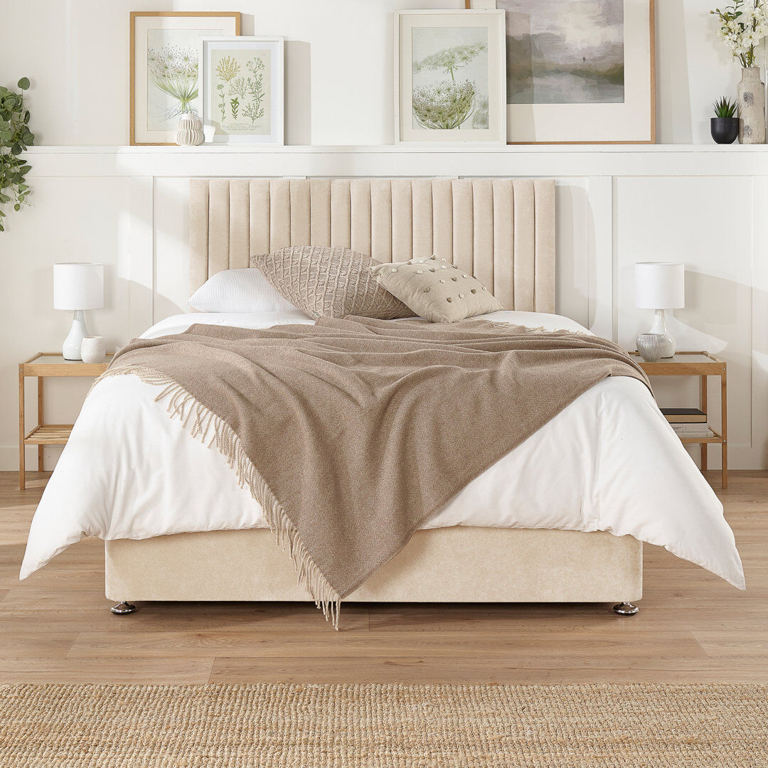 17 Stories Nakisha Bed Cream Super King (6')