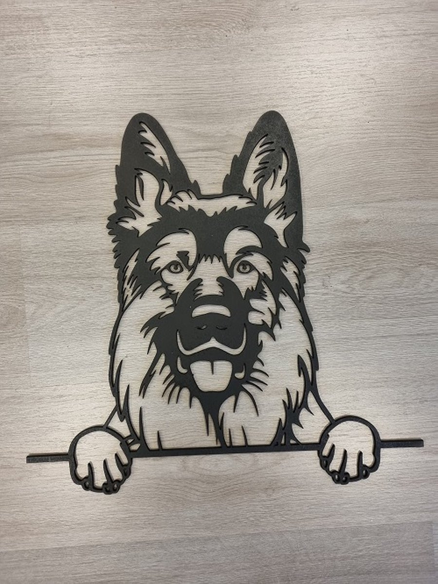 Herders hond decoratie groot zwart