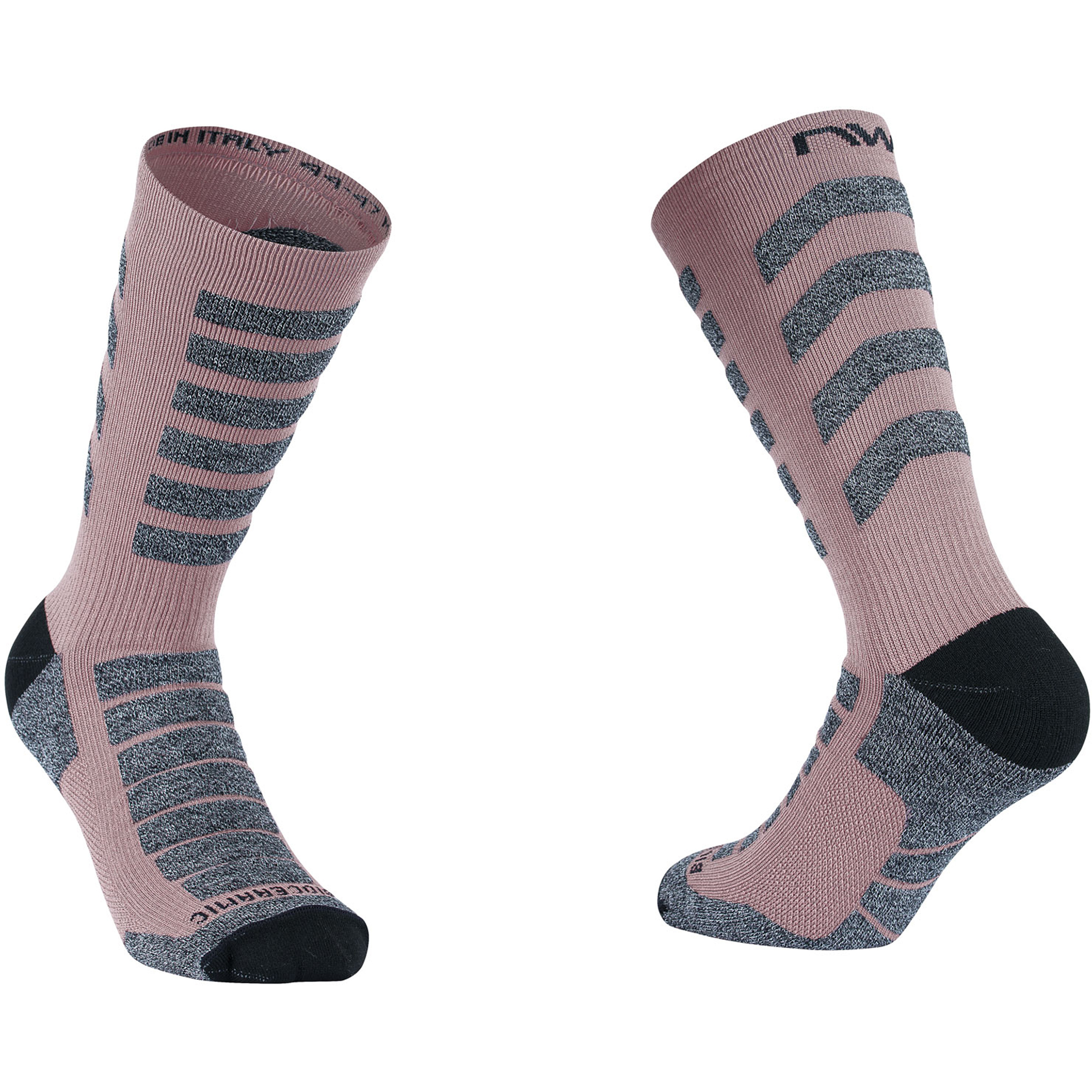 Northwave Husky Ceramic High Fahrradsocken grau Größe 44 Mountainbike | Rennrad | Gravel Schnell trocknend Merinowolle