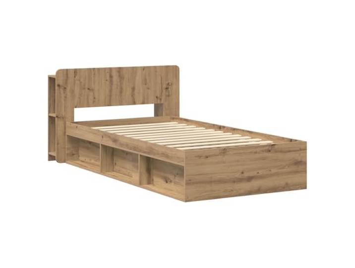 KTHLBRH Bettgestell mit Stauraum, Eichenholz, handgefertigt, 75 x 190 cm Robustes Holz, integrierte Schubladen, feste Latten, einfache Montage, Verwendung im Innenbereich