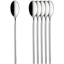 Villeroy & Boch Multipack NewWave Longdrinklöffel - 6 Stück, Besteck, Silber