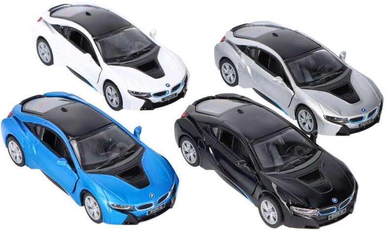 Voiture BMW i8 en métal rétrofriction 1/36° - Goki