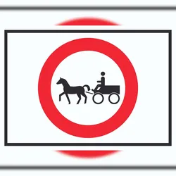 HB-Druck Durchfahrt verboten Kutsche Symbol Schild A5 (148x210mm)