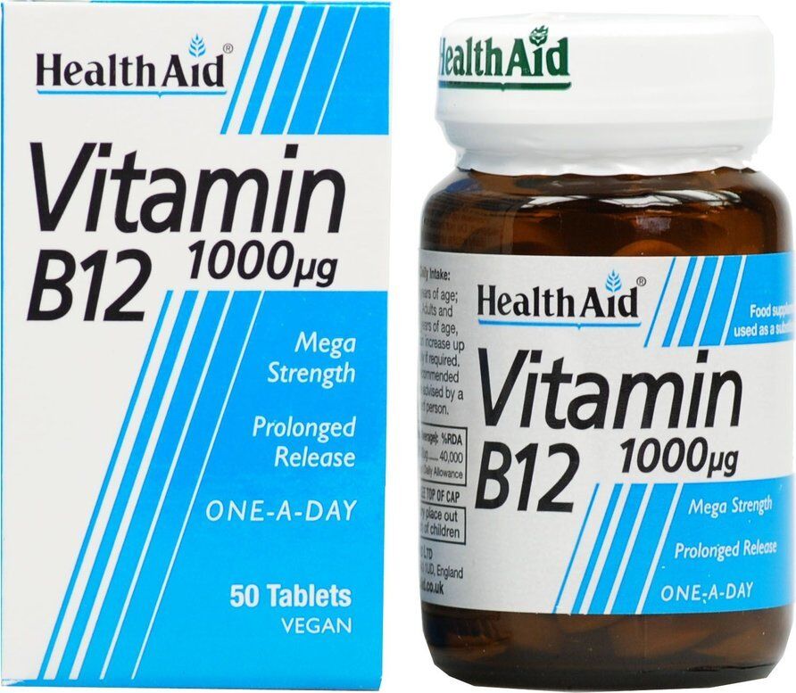 HealthAid Vitamin B12 Daily Supplement in Capsules 50