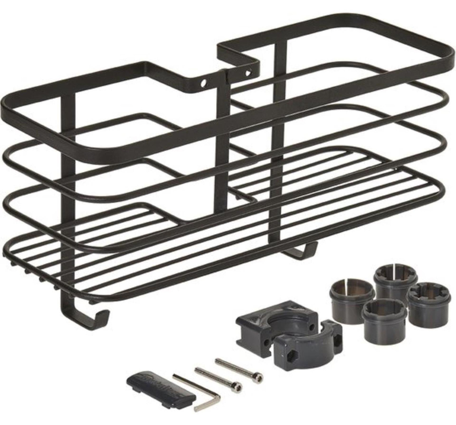 Metaltex Origin Lava Opbergmand voor douchestang TouchTherm mat zwart