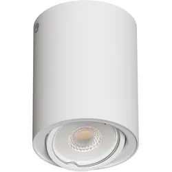 ledscom.de Deckenleuchte DEJO, weiß matt, 80mm Ø + GU10 LED 468lm, warmweiß