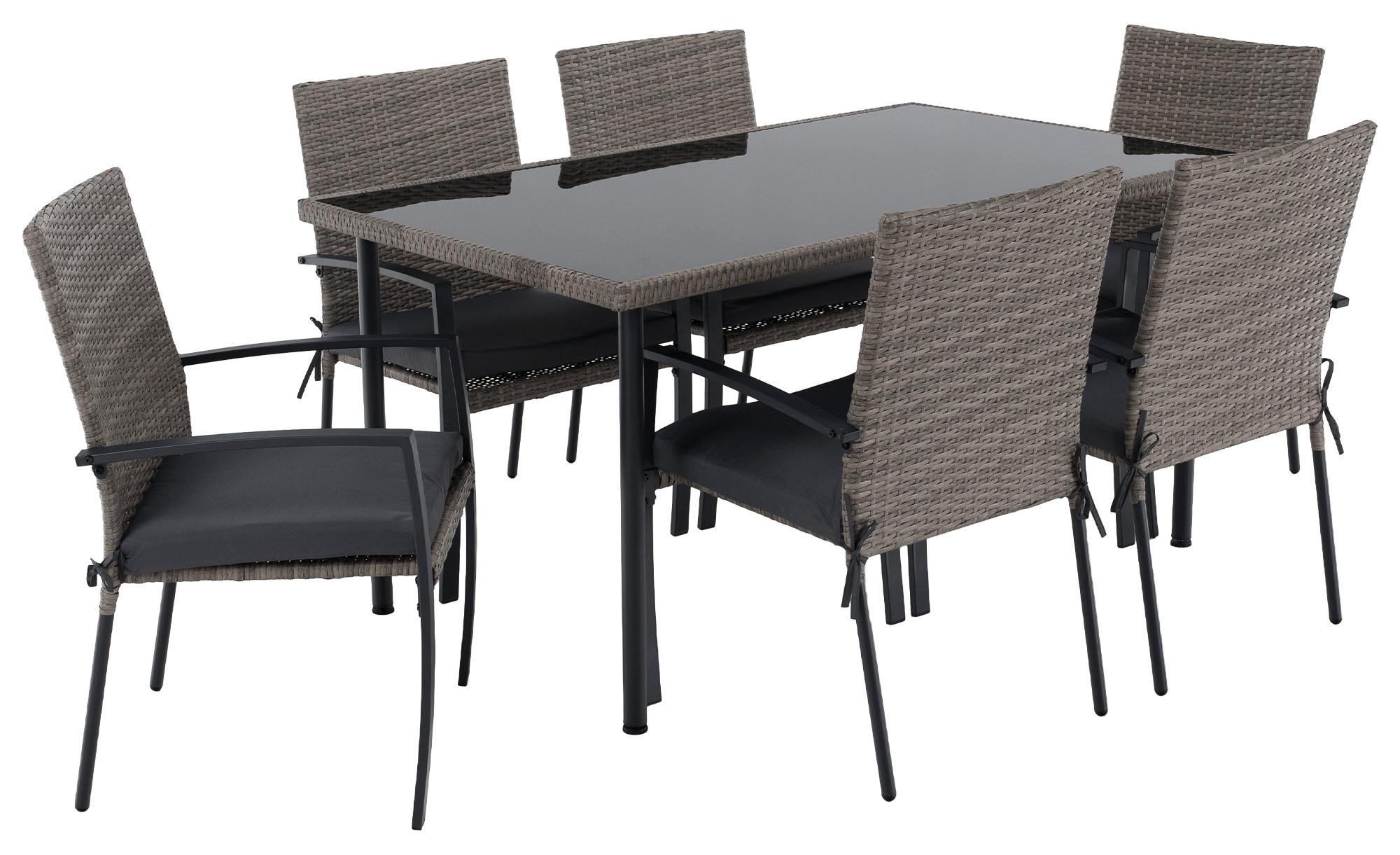 Kondela Gartenset aus Polyrattan Keon - grau