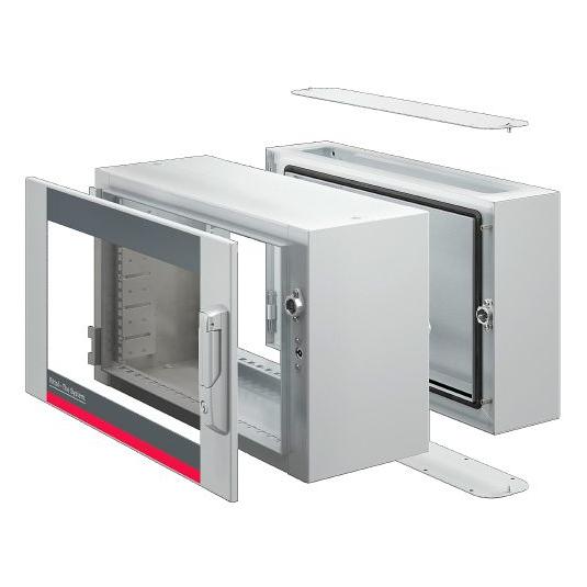 Rittal 19" Wandgehäuse AX, 3-teilig, 9 HE, 600 x 573 mm, lichtgrau RAL 7035, optimale Zugänglichkeit (9 HE, 19 Zoll Rack) (2260.950)