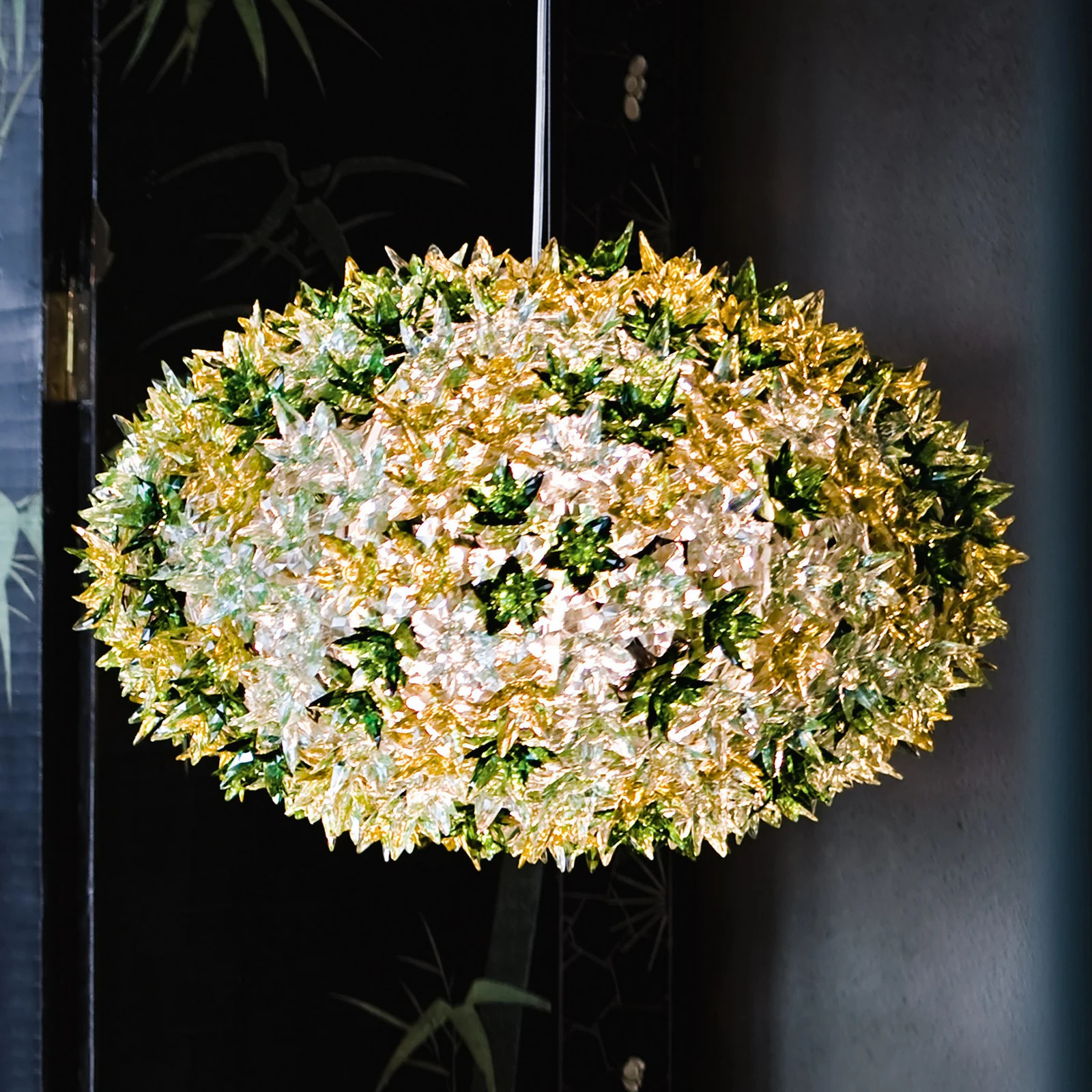 Kartell Bloom S1 Hanglamp - Groen/Goud - Kunststof - Modern Design
