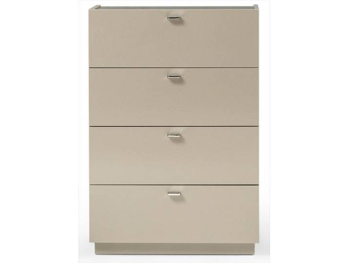 Xlmoebel Hochkommode Kommode Beige Moderner Stil Funktional Hell Minimalistisch Praktisch (1 St., 1-tlg)