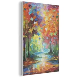 AKUSTIKBILD Landschaft - Wald - Farben - Natur Wanddeko 60x90 cm