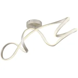 Deckenlampe Deckenleuchte Wohnzimmerlampe Kristallleuchte silber LED D 90,8 cm