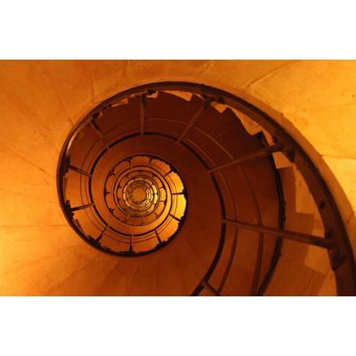 Fototapete PAPERMOON "Wendeltreppe", bunt, B:4,5m L:2,8m, Vlies, Tapeten