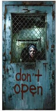 Uplift Essentials Halloween Scary Cemetery & Moon Night Door Cover Banner style 7