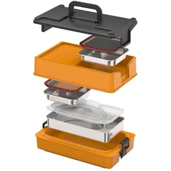 Rieber Speisentransportbehälter, thermoport 10 KW Set 1, Kunststoff, für Essen, Beilage u. Kaltspeise
