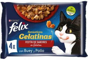 Felix Sensations Gelatina Festín de Sabores 12 uds x 4 uds