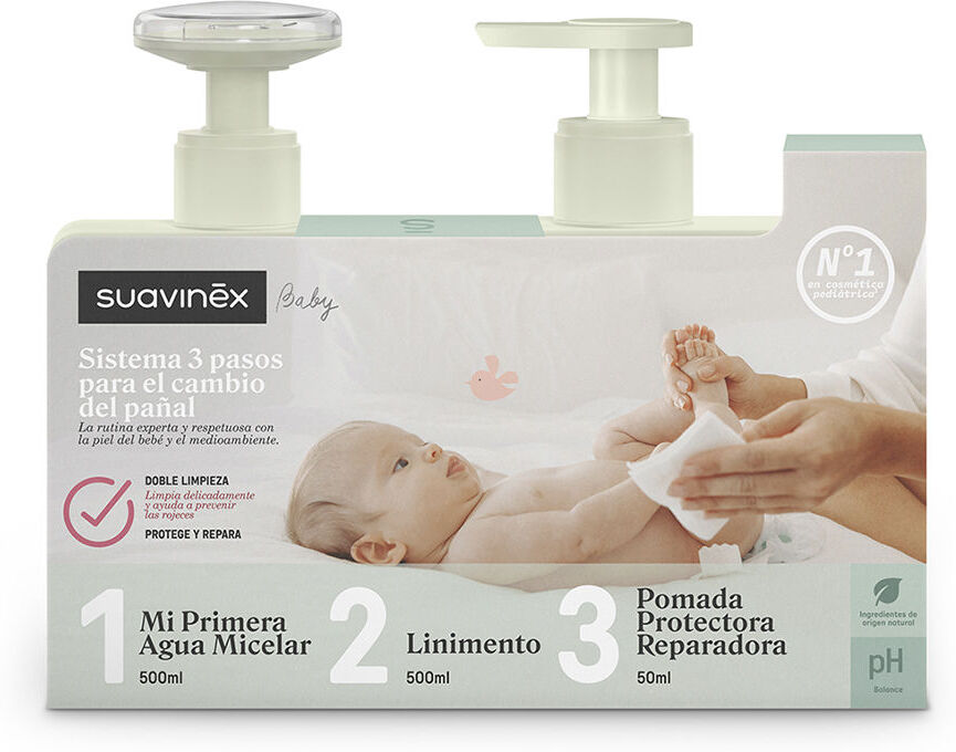 Suavinex Baby Sistema 3 Pasos Para El Cambio De Pañal Estuche 3 pz