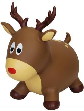 Farm Hoppers Toddler Boys and Girls Holiday Hopper Bounce Toy, Reindeer