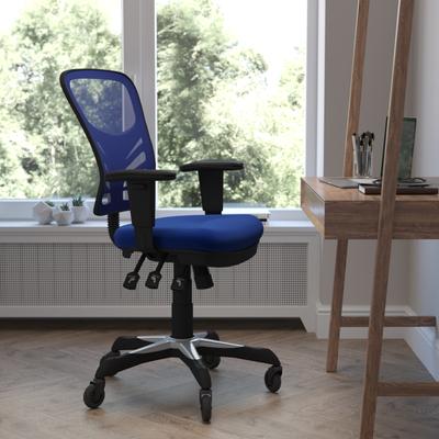 Lancaster Home Mid-Back Ergonomic Multifunction Mesh Chair with Polyurethane Wheels