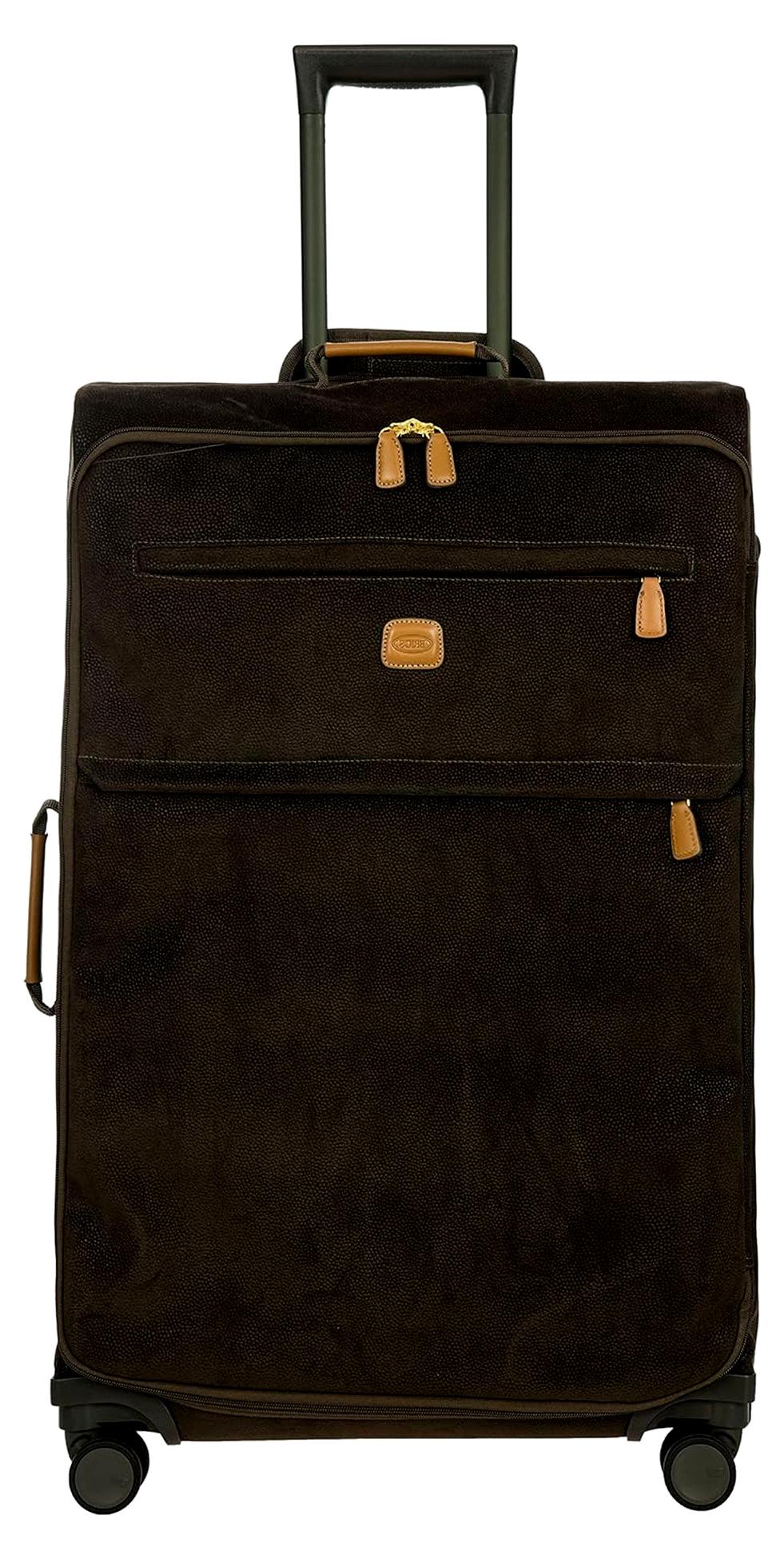 Grandi Weichschalen-Reisetrolley, Oliv, 48x77x26 cm