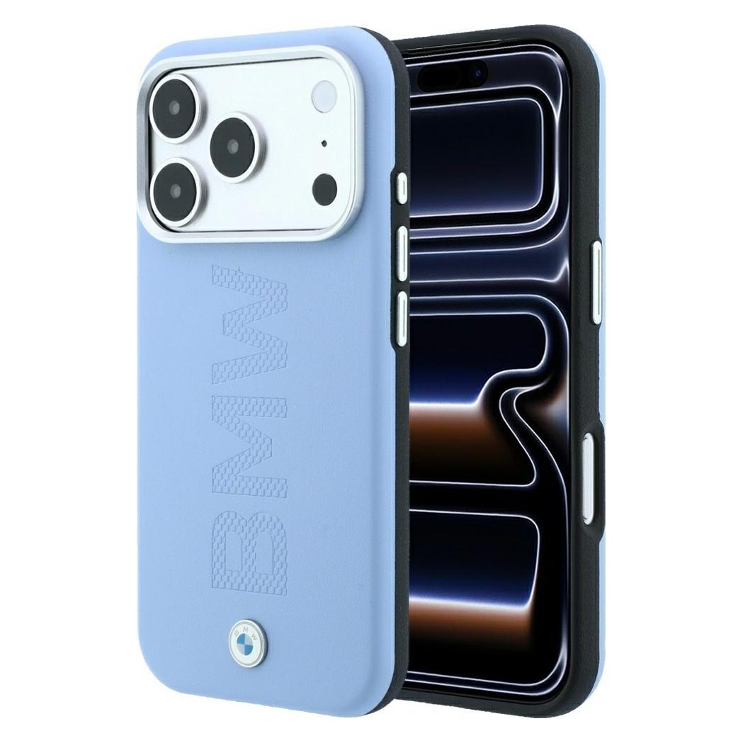 BMW Etui Sign Centered Deboss MagSafe do iPhone 18 Pro / 17 Pro niebieski (Apple iPhone 17 Pro, Apple iPhone 18 Pro) (BMW001233)