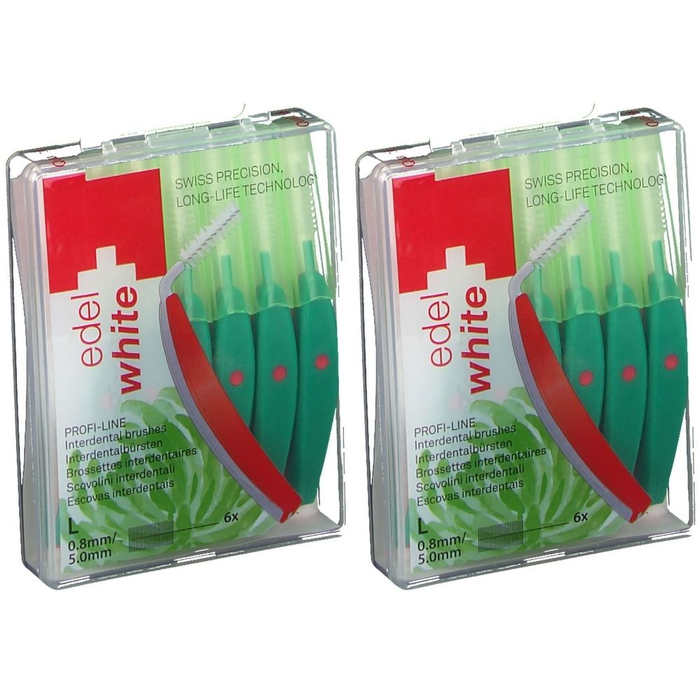Edelwhite P Interd 0.8-5Gr x2 2x6 St Zahnbürste