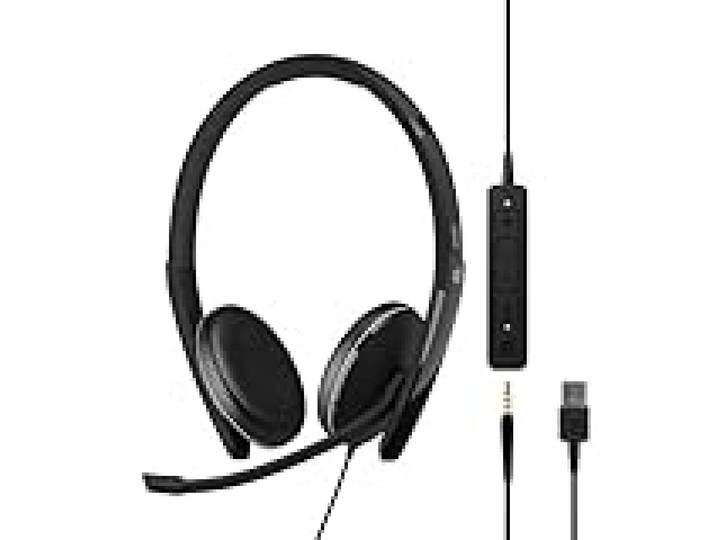 EPOS Casque Adapt 165T USB II: Qualité Sonore Supérieure, Certifié Microsoft Teams, Connectivité Multi-Appareils, Confortable, Idéal pour Bureau et Télétravail