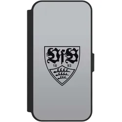 Nivocase Klapphülle für Apple iPhone 17e Handyhülle aus Kunst Leder NIVOflip schwarz Logo Offizielles (Apple iPhone 17e), Smartphone Hülle, Schwarz