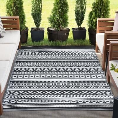 Alise Rugs Sundown Beach Stripe Indoor/Outdoor Area Rug