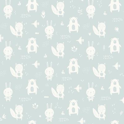 "Veer Decor Little Animal Friends Wallpaper - Roll 20.86""x33ft"