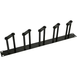 Rittal Cable management panelwith cable routing bars, 1U, 1 pc(s), Serverschrank Zubehör, Schwarz