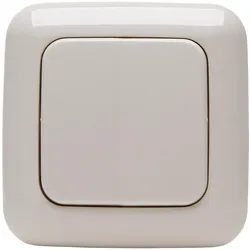 Kopp 822701215 Funk-Wandschalter STANDARD, mit Flächenwippe, 1 Empfängergruppe steuerbar, Farbe: cremeweiß